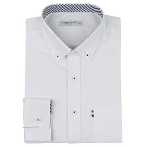 [95-130 빅사이즈] 옥스포드 화이트 솔리드 와이셔츠 - 100