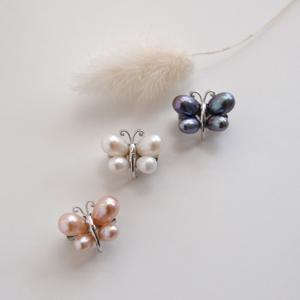 바이데이지 1Bh0207 담수진주 미니나비 옷핀브로치