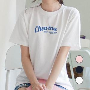 [험블스튜디오] 츄잉 레터링 레이어드 오버핏 여름반팔티