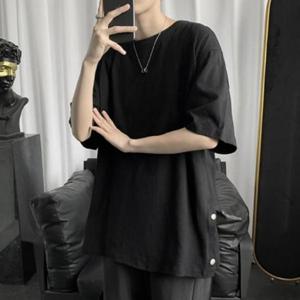 [마물샵] 오버핏 남성티셔츠 반팔티 무지 캐주얼 라운드티