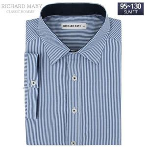 95-130 빅사이즈 블루 반팔 슬림핏 셔츠 - SMA6252