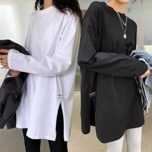 [에스이엔몰] 여성 무지 옆트임 롱 빅 레깅스 박스 2개  티