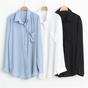 빅사이즈사랑해요 C871L109 모던포켓쉬폰블라우스 IR