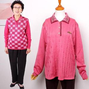 [할마마마] 가을겨울니트카라티셔츠  할머니옷선물