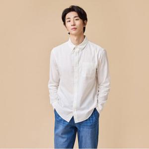 [JAJU/자주] 남 리넨 블렌드 셔츠_화이트