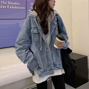 [잇백잇슈] 캐주얼빈티지청자켓 후드탈부착 루즈핏