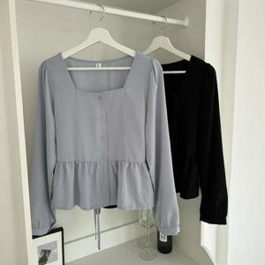 빅사이즈셔링블라우스 S737L409 프론트스퀘어블라우스 YP