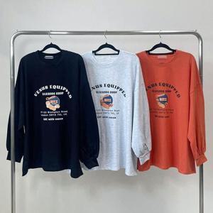 빅사이즈빈티지티 S773L409 레터링치즈오버박스티 NM