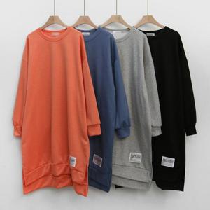 빅사이즈언발티 K461L409 오버핏옆트임기모박스티 IL