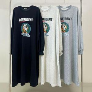 빅사이즈빈티지원피스 S774L409 크랙타이거나염롱원피스 NM