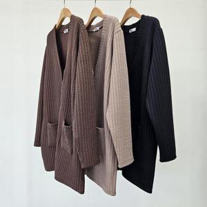 빅사이즈골지가디건 S769L409 아리엘브이포켓골가디건 OL