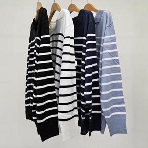 빅사이즈줄지니트 S797L409 오픈카라앤드단가라니트 EB