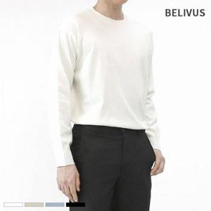긴팔 무지 BAX158 니트 라운드 티셔츠 남자