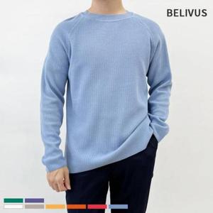 BDT360 라운드 긴팔 니트 남성 티셔츠 무지