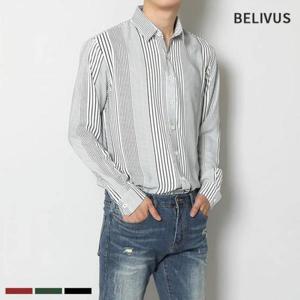 스트라이프 남자 긴팔 BMS060 셔츠 캐주얼