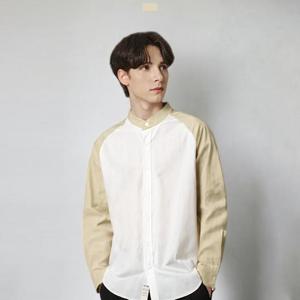 국내생산 남자셔츠 나그랑 배색 긴팔 셔츠