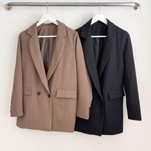 빅사이즈기본자켓 S853L410 브레스티드테일러드자켓 BN