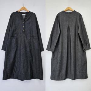 빅사이즈청원피스 S859L410 소이오픈카라데님원피스 IR