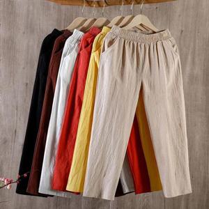 빅사이즈면바지 R244L410 쿨감밴딩8부면배기팬츠 DG