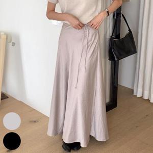 빅사이즈새틴치마 S886L410 밀키플레어실키스커트 DD