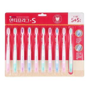안티프라그S 초극세모 칫솔 10개입 고급