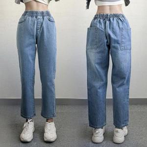 빅사이즈청바지 P003L410 디컬러워싱스판밴딩진 LO