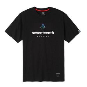 [SEVENTEENTH] LEAF PLANET PAT TEE - BLACK