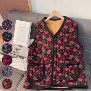 빅사이즈누빔베스트 R267L410 데일리플라워누빔조끼 DG