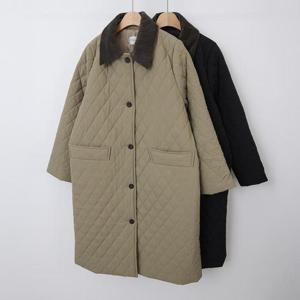 빅사이즈퀄팅코트 T126L411 포인트골덴퀄팅누빔코트 LY
