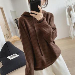 [라일리의류] Rly MFNC040136 - 골지 스웨트 루즈 레귤러핏 후드