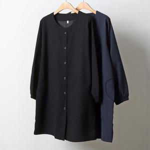 빅사이즈롱자켓 J412L411 오버핏피치스냅롱자켓 MN