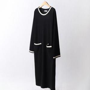 빅사이즈롱원피스 I017L411 테이프배색롱원피스 NB