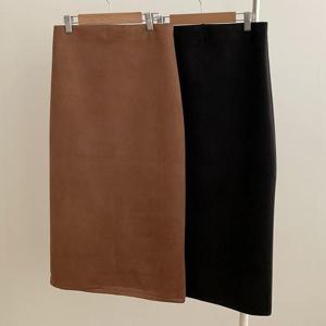 빅사이즈벨벳치마 T149L411 스위트벨벳솔리드스커트 MO