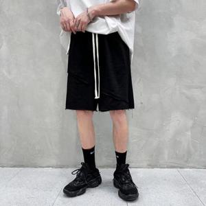 [에스이엔몰] 남자 밴딩 캐주얼 스트릿 검정 편한 반바지