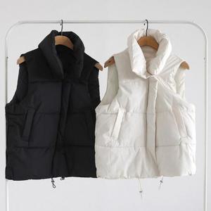 빅사이즈패딩베스트 R295L411 윈터하이넥지퍼패딩조끼 DK