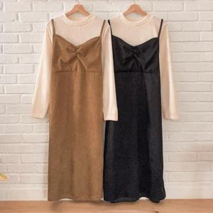 빅사이즈나시원피스 T201L411 세컨트셔링골덴원피스 GO