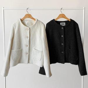 빅사이즈노카라자켓 T241L411 무버노카라트위드자켓 LT