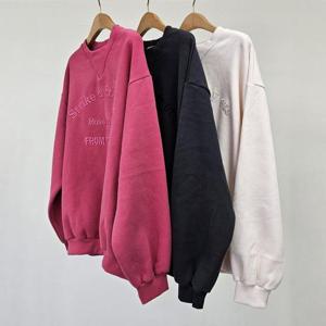 빅사이즈자수티 T235L411 프롬시보리양기모맨투맨 PO