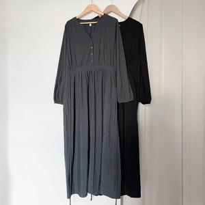 빅사이즈셔링원피스 T254L411 올리라운드트임롱원피스 RD