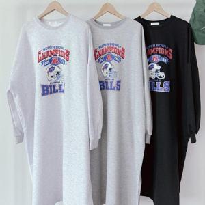 빅사이즈프린팅원피스 T269L411 빌스라운드맨투맨원피스 NM