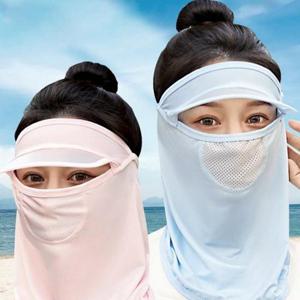 남여공용 여름철 전면 햇빛 보호 일체형 썬캡 넥쿨러