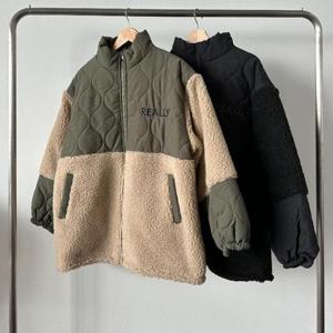 빅사이즈양털자켓 T349L411 레일누빔양털긴팔자켓 PO