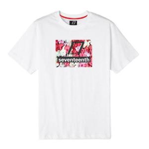 [SEVENTEENTH] FLORAL SQUARE TEE - WHT/WINE