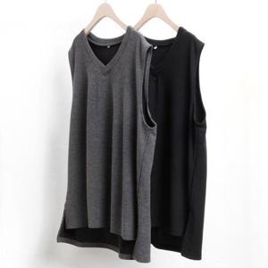 빅사이즈브이조끼 3300L412 브이언발베스트 WW