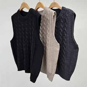 빅사이즈니트조끼 T361L412 릴랙스꽈배기니트베스트 EB