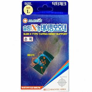 닥터체크 슬림 X형 테이핑 손목보호대(좌우겸용 1P) L-대형(630444)