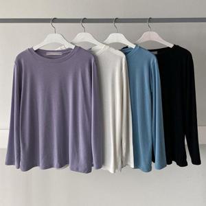 빅사이즈기본티 T381L412 블레싱라운드심플긴팔티 BN