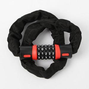 비밀번호키 체인 자전거자물쇠 (120cm) (레드)