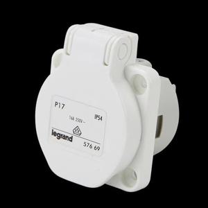 콘센트(2P+E 16A) 250V 접지1구 화이트(IP54)