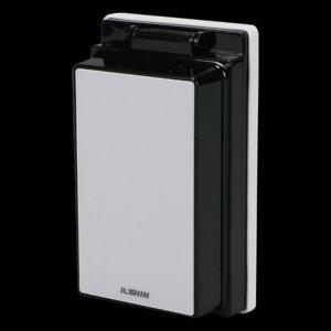 매입콘센트(데코) 2구 방우형 블랙(세로형)